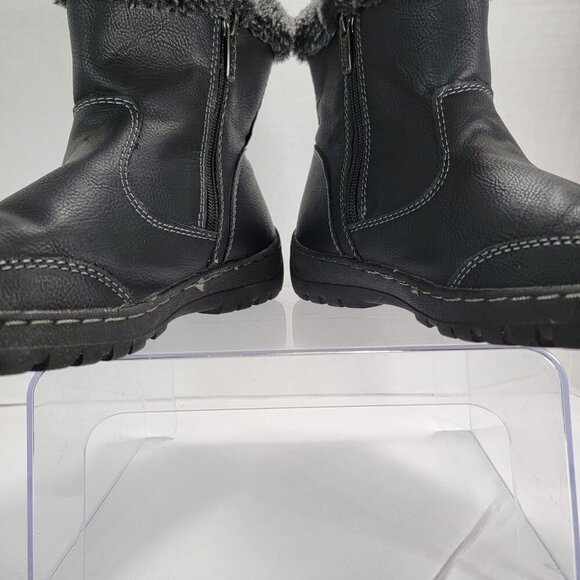 Khombu Addison Womens 6 Black Memory Foam Water Repellent Winter Vegan Boots - Picture 7 of 10